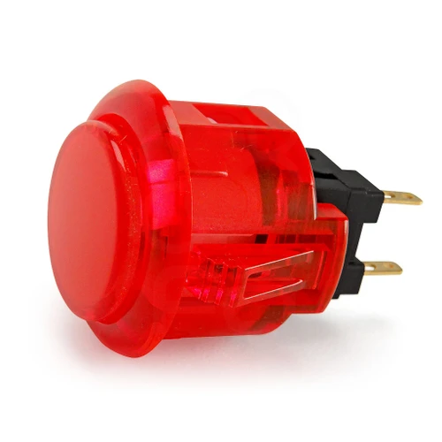 Sanwa Denshi SANWA-OBSC-24-CR — Sanwa OBSC 24mm Translucent Pushbutton - Red
