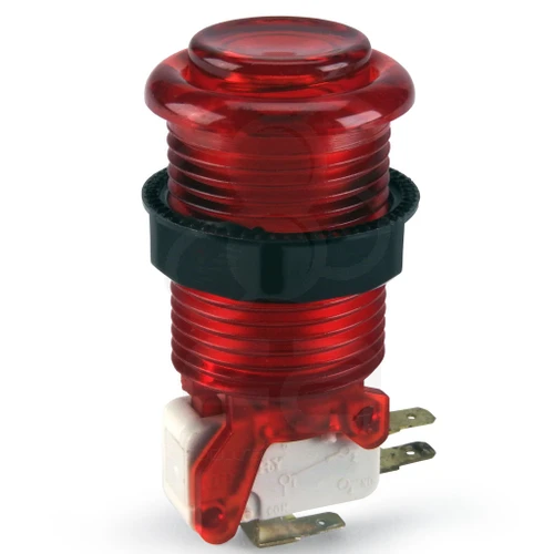 Industrias Lorenzo IL-HTRANS-RED — IL PSL-L Translucent Concave Long Stem Pushbutton - Red