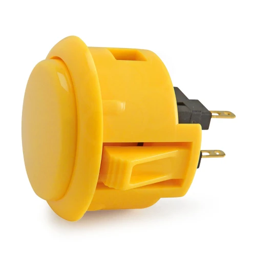 Sanwa Denshi SANWA-OBSF-30-Y — Sanwa OBSF 30mm Pushbuttons Yellow