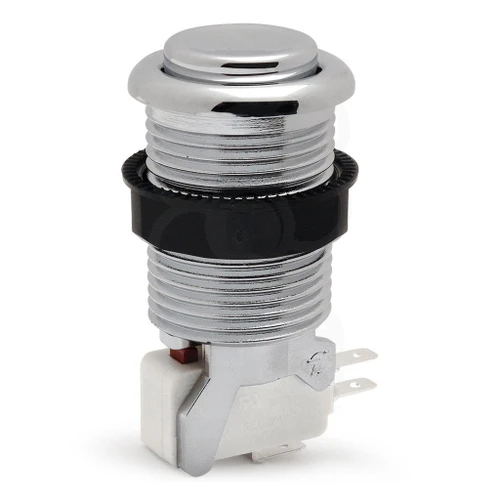 Industrias Lorenzo IL-PSL-L-CHROME — IL PSL-L Concave Long Stem Pushbutton - Chrome