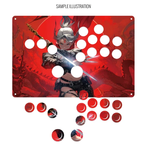 FA Plexworks CUSTOM-AS-TRAVELER-ABM-ART-TOP — Artwork Print and Cut for Arcade Shock Traveler All-Button Modern Top Panel