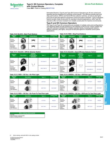 Catalogue — Push-Buttons-Digest-Catalog-0100CT2401-SEC-19.pdf — page 11