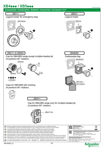 Instruction sheet — BRU46063_01 - XB4-XB5.pdf — page 6