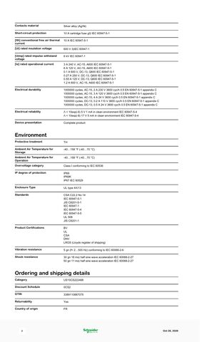 Datasheet — XB4BD21 — page 2