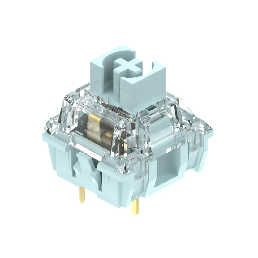 TTC BLUISH WHITE SILENT V2 42G TACTILE PLATE MOUNT LUBED — TTC Bluish White Silent V2 42g Tactile Plate Mount Lubed Switch