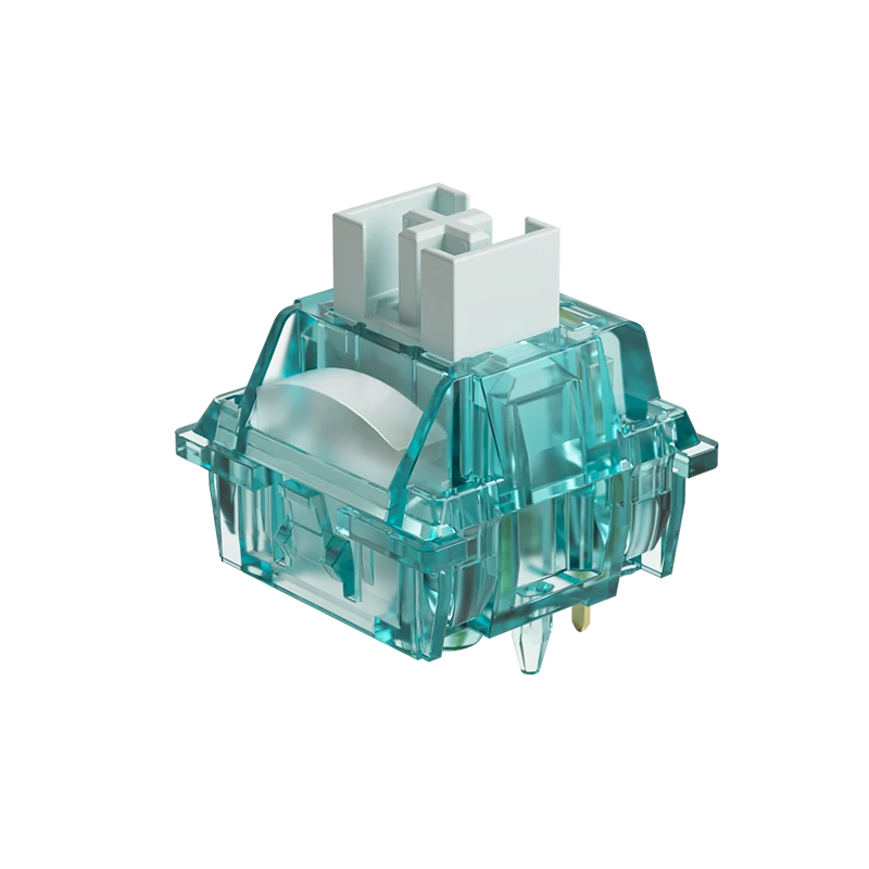 Akko CREAMY CYAN 50G CLICKY PCB MOUNT SWITCHES 45 PACK — Akko Creamy Cyan 50g Clicky PCB Mount Switches 45 Pack